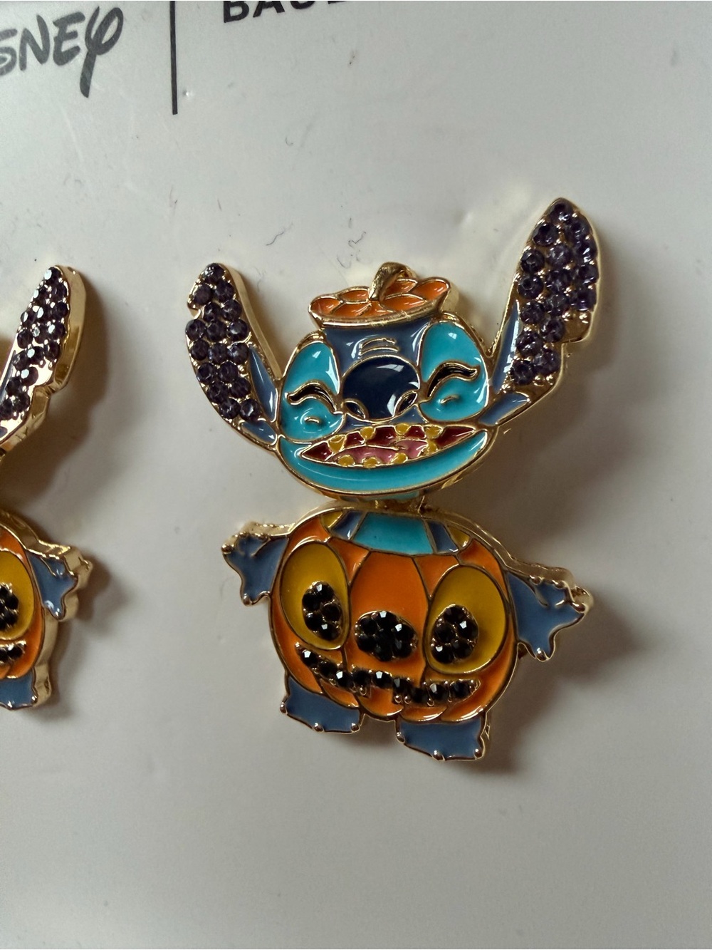 NIB Disney x BaubleBar Stitch Pumpkin Halloween Earrings – Lilo & Stitch - Picture 3 of 7